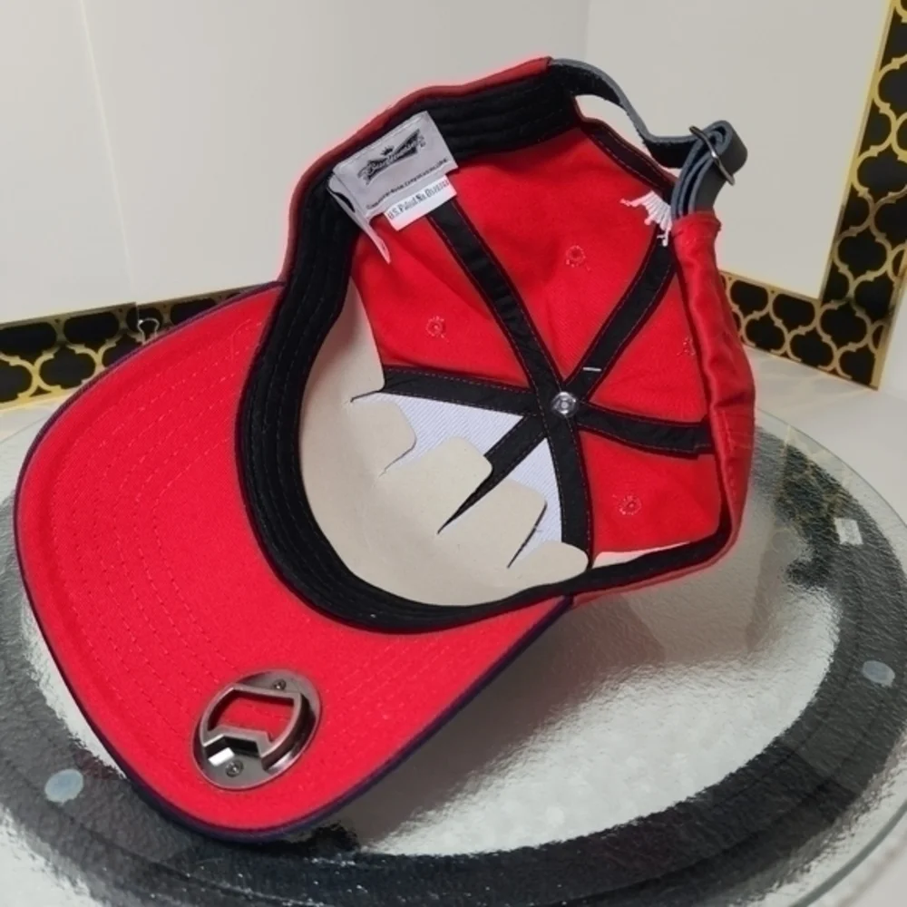 Budweiser‎ Baseball Cap Hat With Bottle Opener On Brim Strap Close Bud Beer NWT